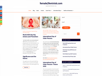female2feminist.com snapshot