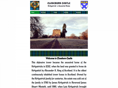 closeburncastle.com snapshot