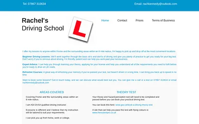 racheldrivingschool.co.uk snapshot