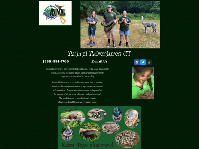 animaladventuresct.com snapshot