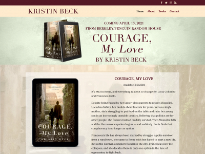 kristinbeckauthor.com snapshot