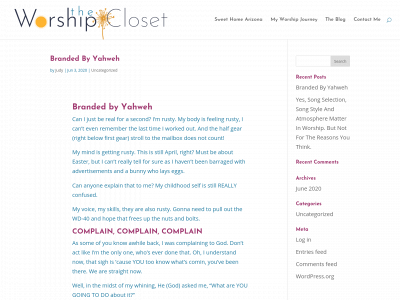 theworshipcloset.com snapshot