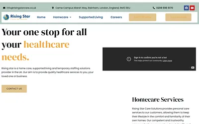 risingstarcare.co.uk snapshot