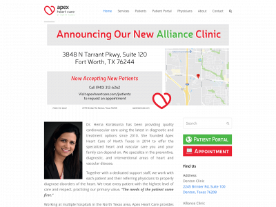 apexheartcare.com snapshot