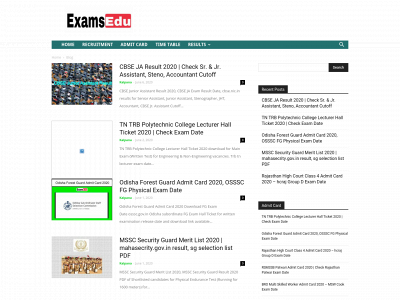 examsedu.in snapshot