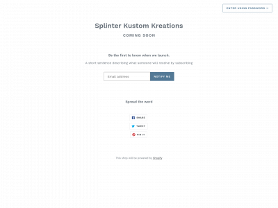 splinterkustomkreations.com snapshot