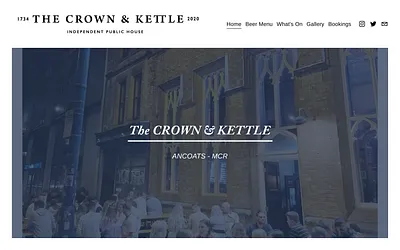thecrownandkettle.com snapshot
