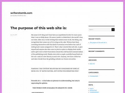 writerstomb.com snapshot