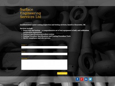 surfaceengineeringservices.com snapshot