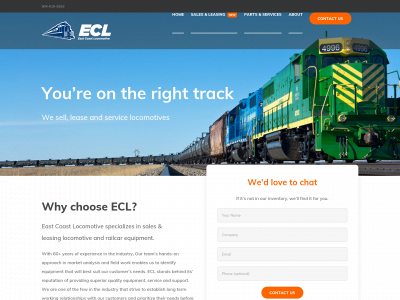 eastcoastlocomotive.com snapshot