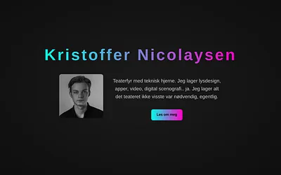 kristoffernicolaysen.no snapshot