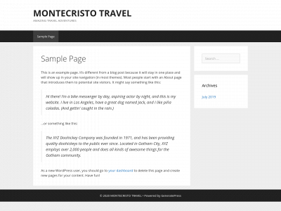 montecristoamazontravel.com snapshot