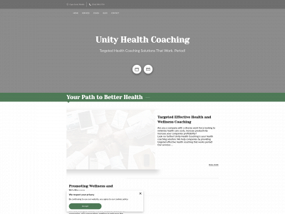 unityhealthcoaching.com snapshot