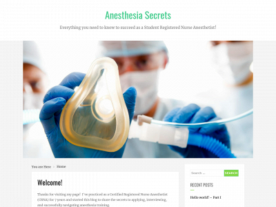 anesthesiasecrets.com snapshot