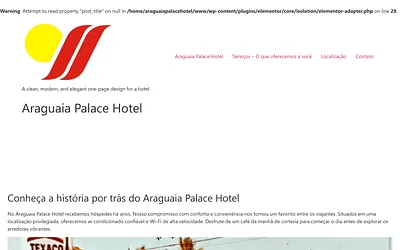 araguaiapalacehotel.com.br snapshot