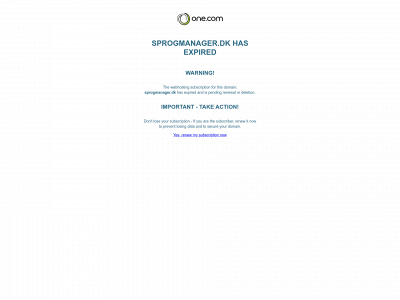sprogmanager.dk snapshot