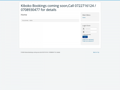 kibokobookings.com snapshot
