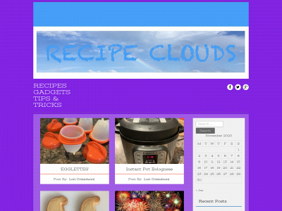 recipeclouds.com snapshot