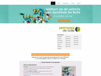 apotheekdebolle.be snapshot