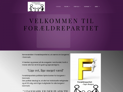 forældrepartiet.dk snapshot