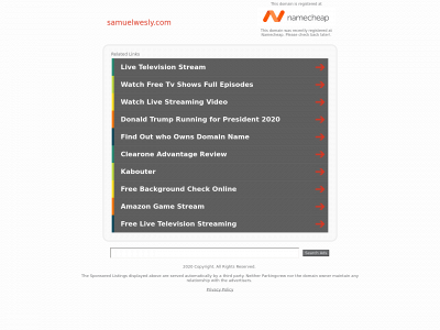 samuelwesly.com snapshot