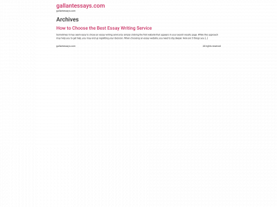 gallantessays.com snapshot
