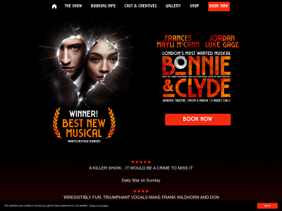 bonnieandclydeconcert.com snapshot