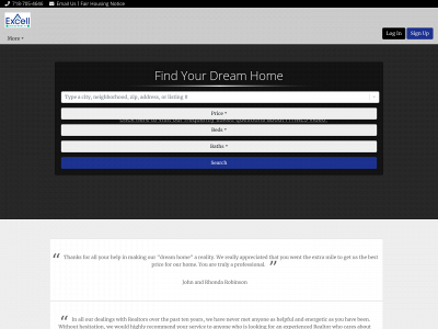 excellchoicerealty.com snapshot