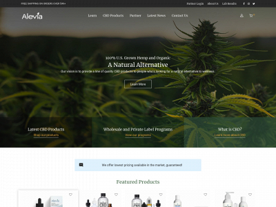 aleviaproducts.com snapshot