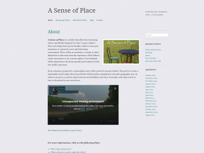 asenseofplace.org snapshot