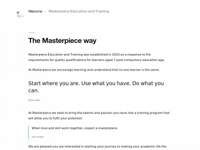 masterpiece-education.com snapshot