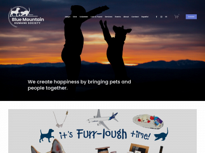 bluemountainhumane.org snapshot