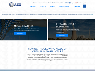 azz.com snapshot