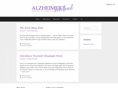 alzheimersoverload.com snapshot