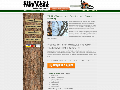 cheapesttreework.com snapshot