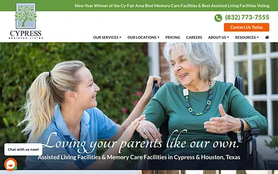 cypressassistedliving.com snapshot