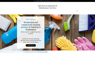 safeheavenjanitorial.com snapshot