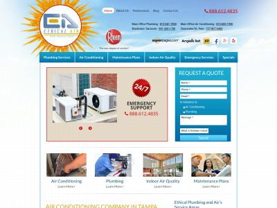 ethicalairandplumbing.com snapshot