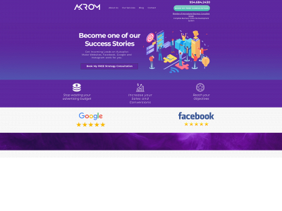 www.akrommarketing.com snapshot