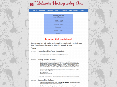 tidelandsphotographyclub.com snapshot
