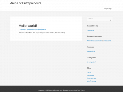 arenaofentrepreneurs.com snapshot