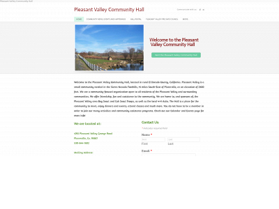 pleasantvalleycommunityhall.com snapshot