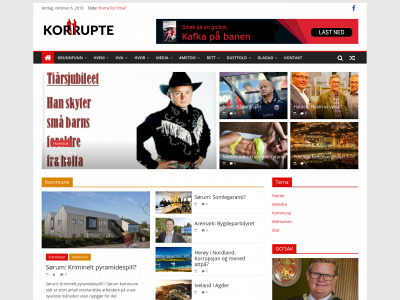 korrupte.no snapshot