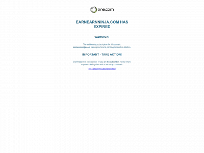 earnearnninja.com snapshot