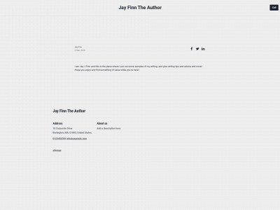 jayfinntheauthor.com snapshot