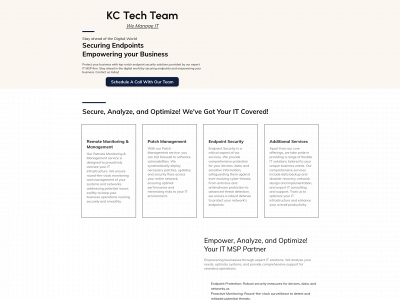kctechteam.com snapshot