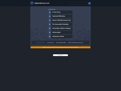 lightandhonour.com snapshot