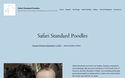 safaristandardpoodles.net snapshot