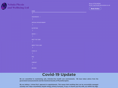 nebula-physio.co.uk snapshot
