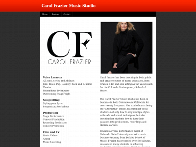 carolfraziermusicstudio.com snapshot